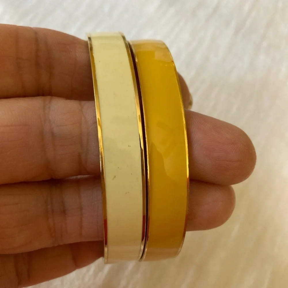 Kate Spade & J. Crew Enameled Bangle Bracelets Bundle of 2 - Picture 1 of 7
